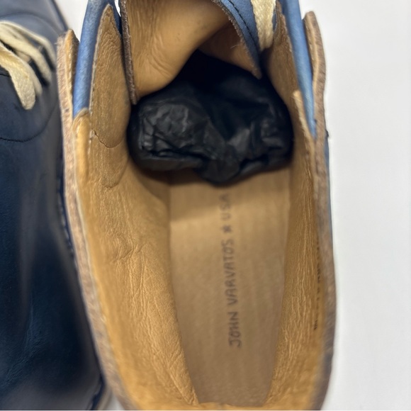 John Varvatos Barrett Leather Chelsea Ankle Boots Denim Blue Men’s Size 8M - Picture 5 of 7